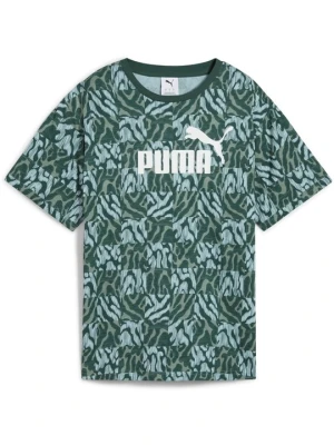 T-shirt z nadrukiem Puma zielony