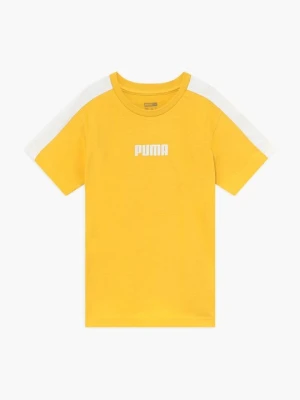 T-shirt z nadrukiem Puma żółty