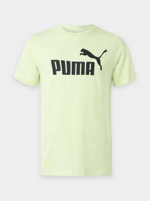 T-shirt z nadrukiem Puma żółty neon
