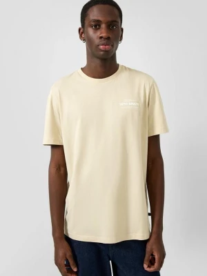 T-shirt z nadrukiem QS beżowy