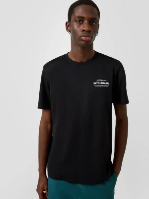 T-shirt z nadrukiem QS czarny