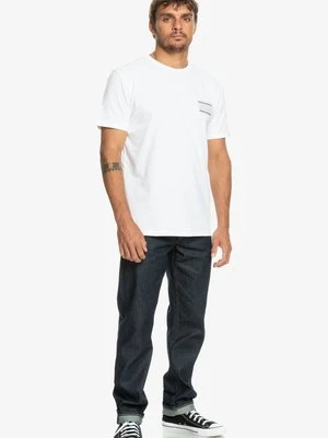 T-shirt z nadrukiem Quiksilver mleczny