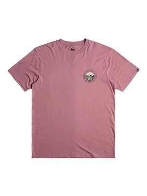 T-shirt z nadrukiem Quiksilver fioletowy