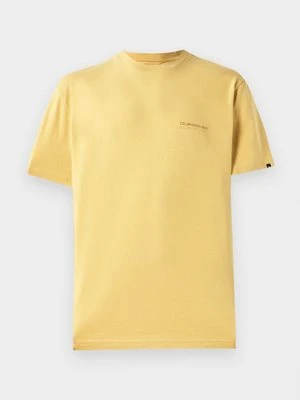 T-shirt z nadrukiem Quiksilver żółty