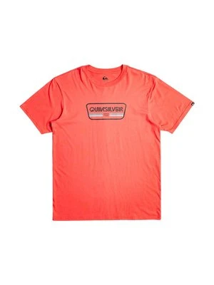 T-shirt z nadrukiem Quiksilver czerwony