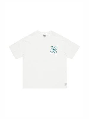 T-shirt z nadrukiem Quiksilver biały