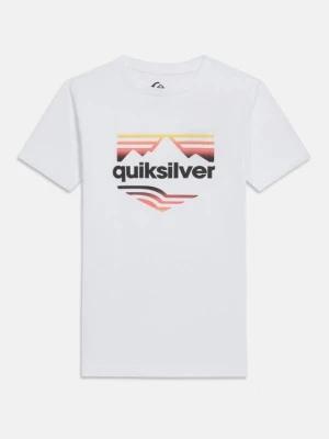 T-shirt z nadrukiem Quiksilver biały