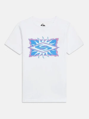 T-shirt z nadrukiem Quiksilver biały
