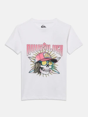 T-shirt z nadrukiem Quiksilver biały