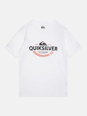 T-shirt z nadrukiem Quiksilver biały