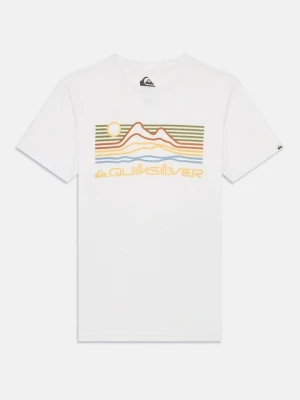 T-shirt z nadrukiem Quiksilver biały