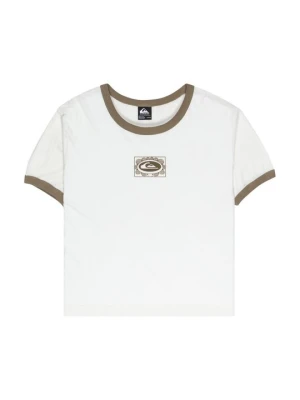 T-shirt z nadrukiem Quiksilver biały