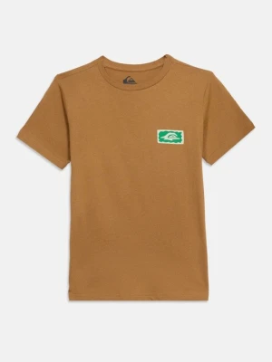 T-shirt z nadrukiem Quiksilver brązowy
