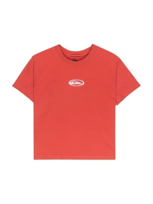 T-shirt z nadrukiem Quiksilver czerwony