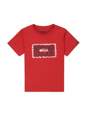 T-shirt z nadrukiem Quiksilver czerwony