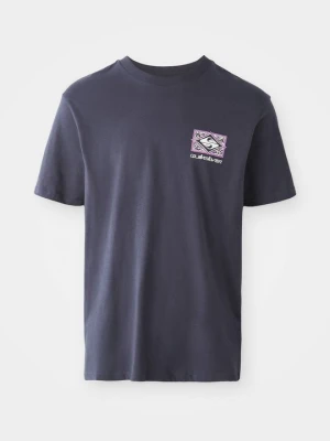 T-shirt z nadrukiem Quiksilver granatowy