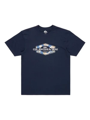 T-shirt z nadrukiem Quiksilver granatowy
