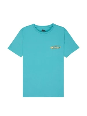 T-shirt z nadrukiem Quiksilver jasnoniebieski