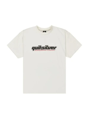 T-shirt z nadrukiem Quiksilver mleczny