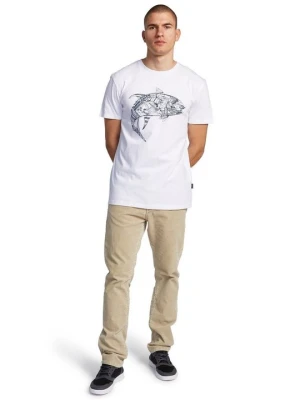T-shirt z nadrukiem Quiksilver mleczny