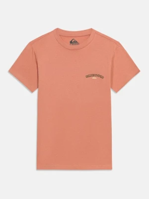 T-shirt z nadrukiem Quiksilver morelowy