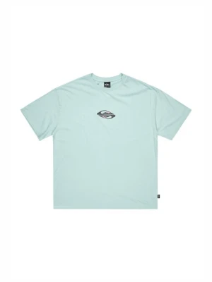 T-shirt z nadrukiem Quiksilver niebieski