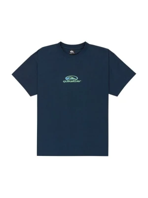 T-shirt z nadrukiem Quiksilver niebieski