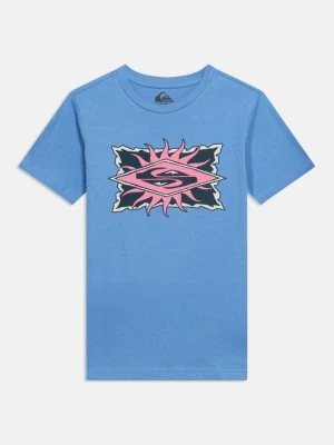 T-shirt z nadrukiem Quiksilver niebieski