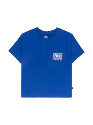 T-shirt z nadrukiem Quiksilver szafirowy
