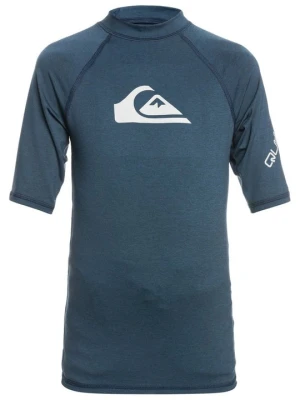 T-shirt z nadrukiem Quiksilver turkusowy