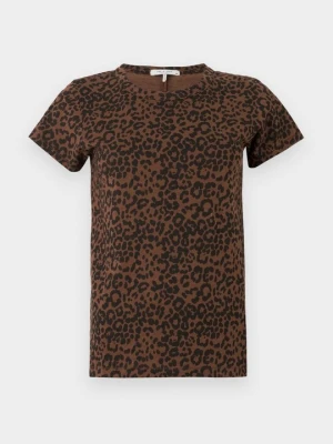 T-shirt z nadrukiem rag & bone brązowy