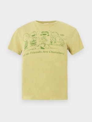 T-shirt z nadrukiem RE/DONE zielony