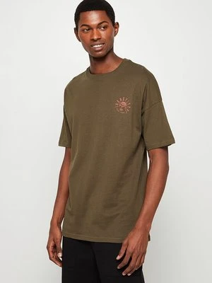 T-shirt z nadrukiem Redefined Rebel oliwkowy