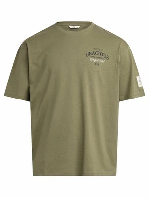 T-shirt z nadrukiem Redefined Rebel khaki