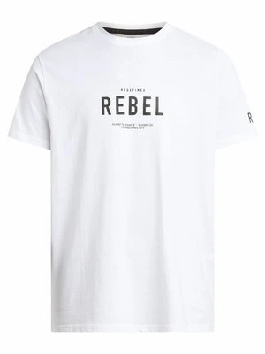 T-shirt z nadrukiem Redefined Rebel biały