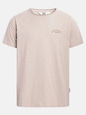 T-shirt z nadrukiem Redefined Rebel beżowy melanż