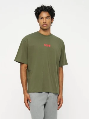 T-shirt z nadrukiem Redefined Rebel ciemnozielony