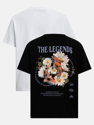 T-shirt z nadrukiem Redefined Rebel ciemnozielony