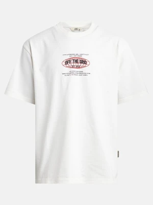 T-shirt z nadrukiem Redefined Rebel mleczny