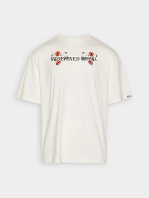 T-shirt z nadrukiem Redefined Rebel mleczny