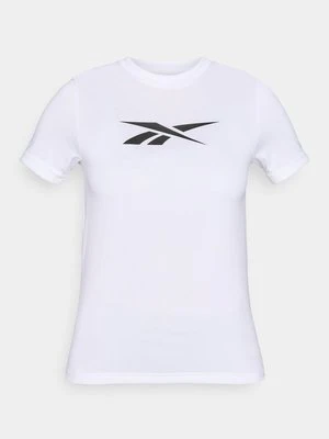 T-shirt z nadrukiem Reebok biały