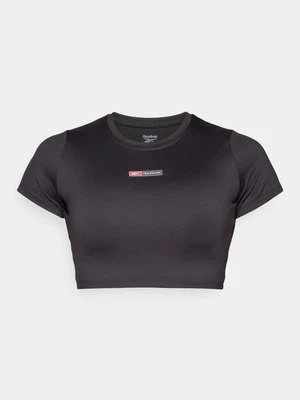 T-shirt z nadrukiem Reebok czarny
