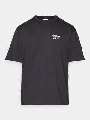 T-shirt z nadrukiem Reebok czarny
