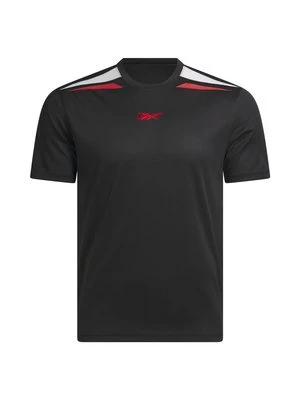 T-shirt z nadrukiem Reebok czarny