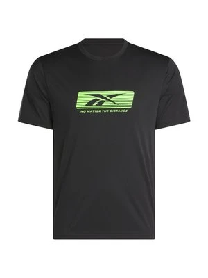 T-shirt z nadrukiem Reebok czarny