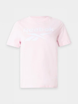 T-shirt z nadrukiem Reebok jasnoróżowy