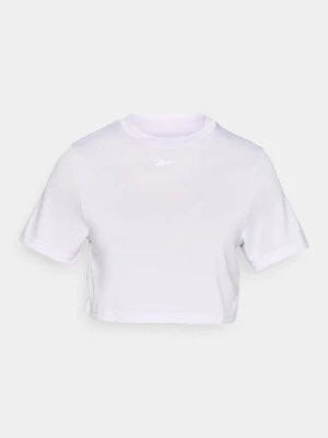 T-shirt z nadrukiem Reebok liliowy