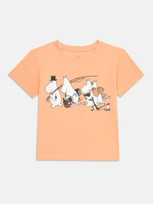 T-shirt z nadrukiem Reima morelowy