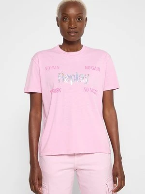 T-shirt z nadrukiem Replay