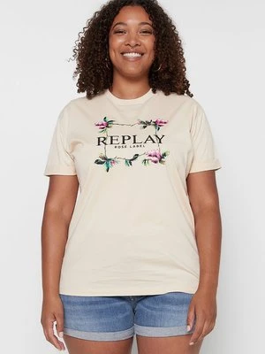 T-shirt z nadrukiem Replay